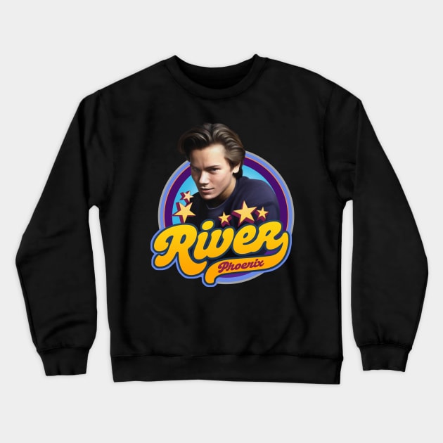 River Phoenix Crewneck Sweatshirt by Trazzo